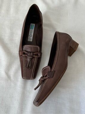 Vintage Braided Tassel Slip-On Loafers in Dark / Chocolate Brown